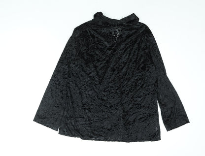 Womens UK Size 18 Sara Neal Black Basic Button-Up