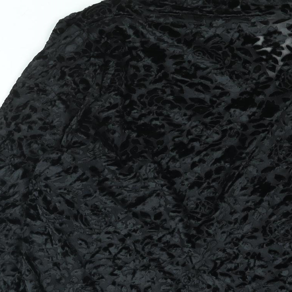 Womens UK Size 18 Sara Neal Black Basic Button-Up