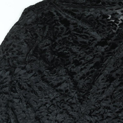 Womens UK Size 18 Sara Neal Black Basic Button-Up