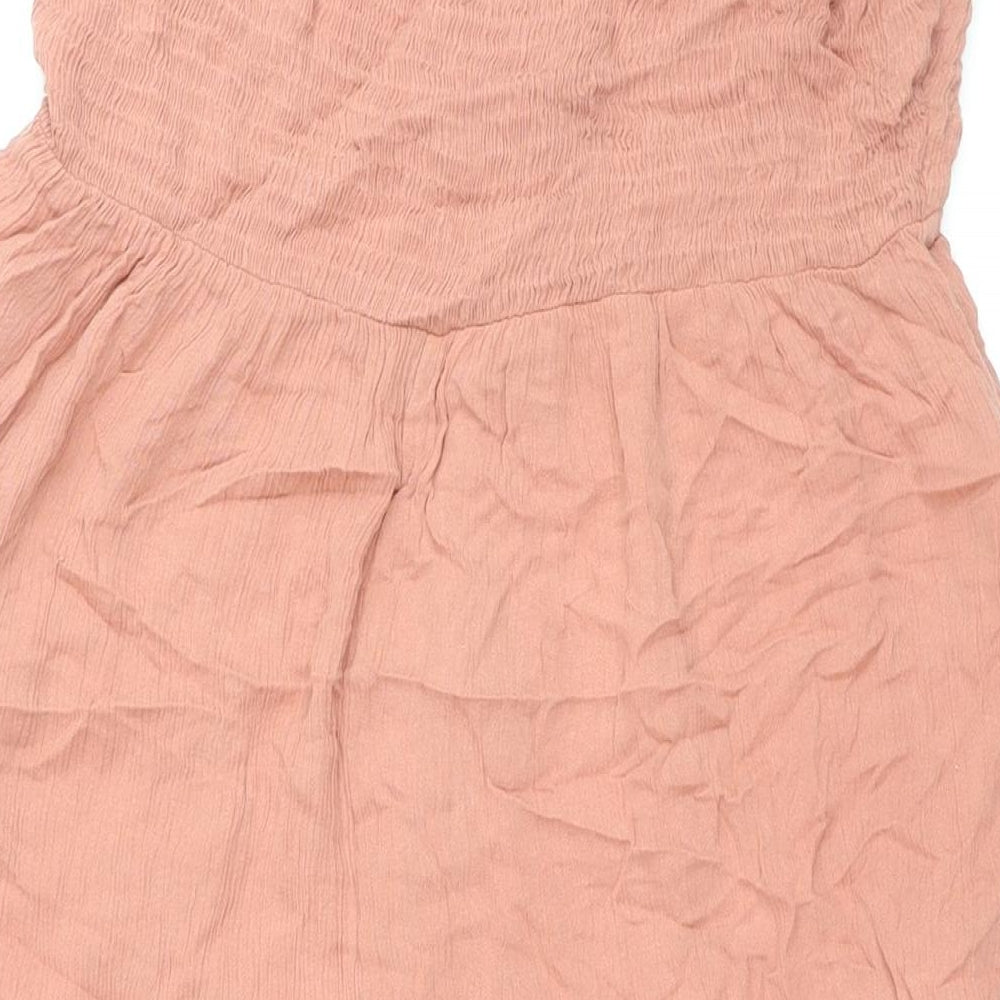 Miss Selfridge Womens Pink Polyester Jumpsuit One-Piece Size 12 L20 in Pullover