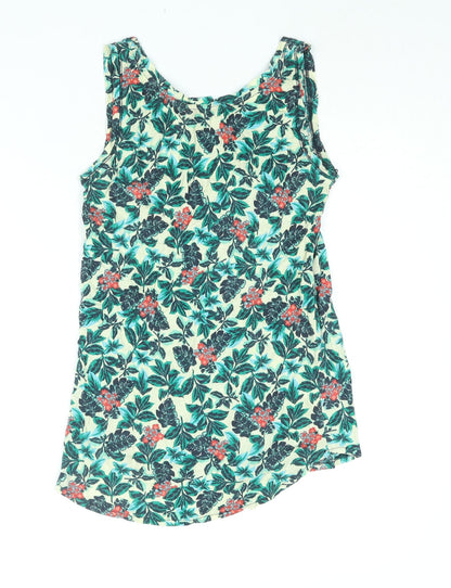 Springfield Womens Multicoloured Floral Polyester Camisole Blouse Size S Scoop Neck