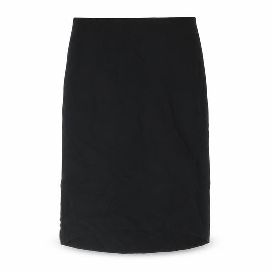 Vanessa Bruno Womens Black Polyester Straight & Pencil Skirt Size 8 Zip