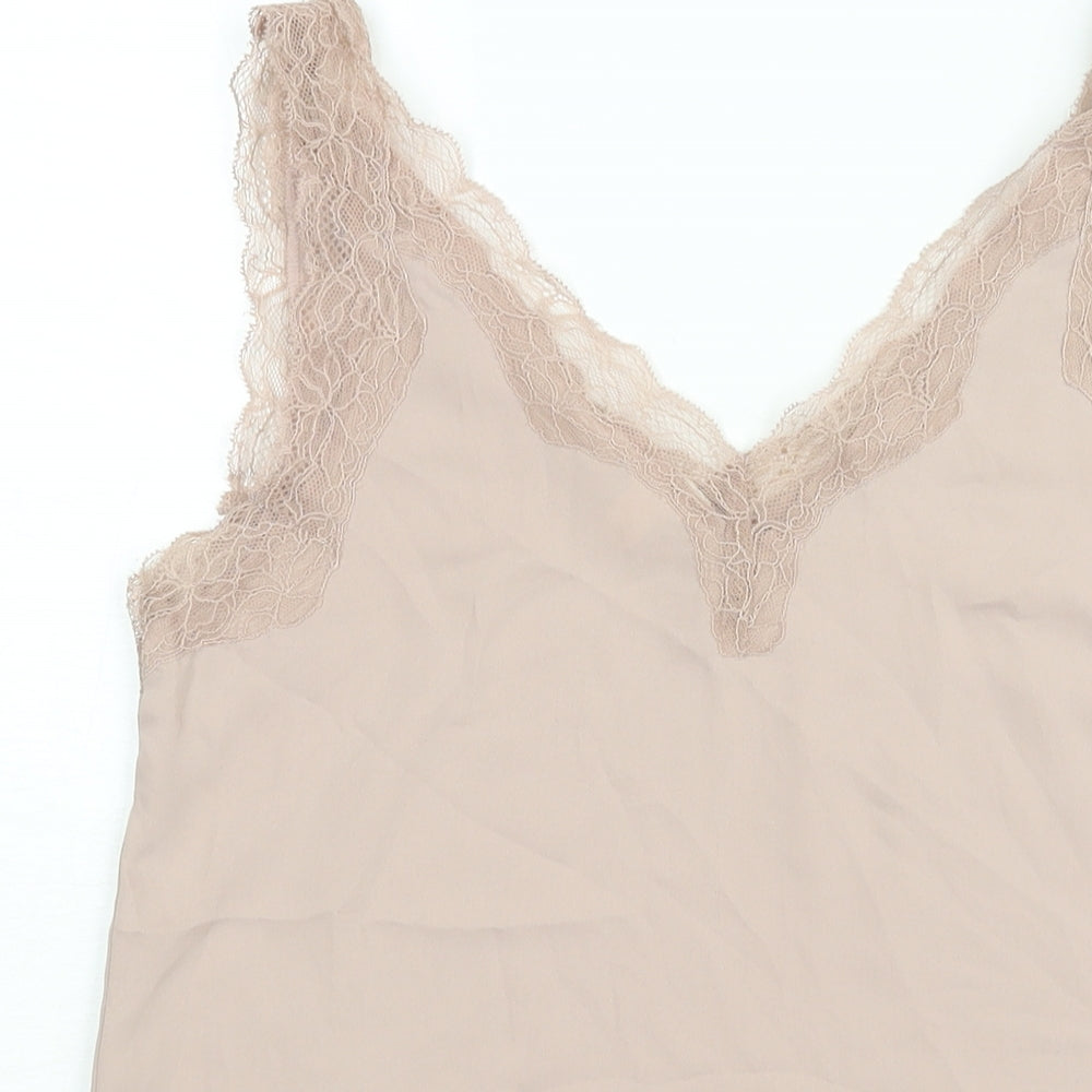 Womens UK Size 8 H&M Brown Camisole Blouse