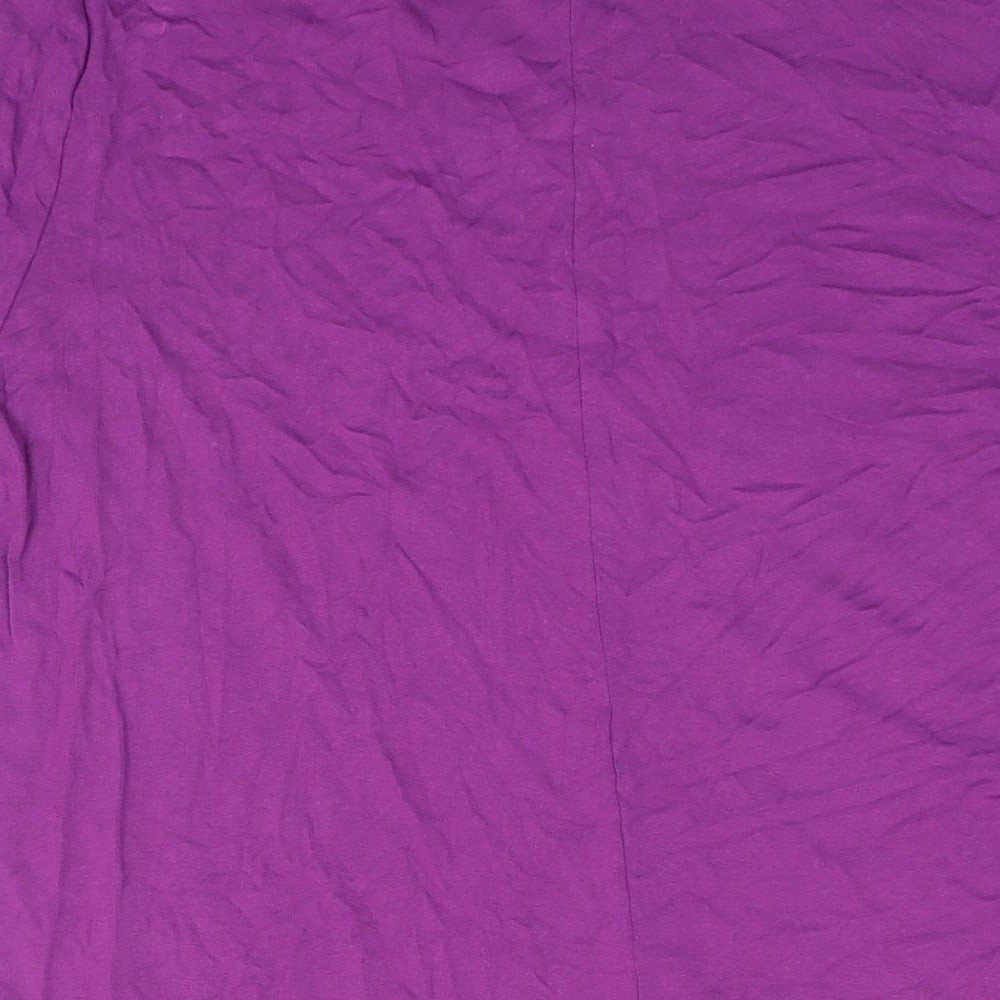 Zim & Zoe Womens Purple Viscose T-Shirt Dress Size 20 Scoop Neck Pullover
