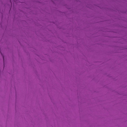 Zim & Zoe Womens Purple Viscose T-Shirt Dress Size 20 Scoop Neck Pullover