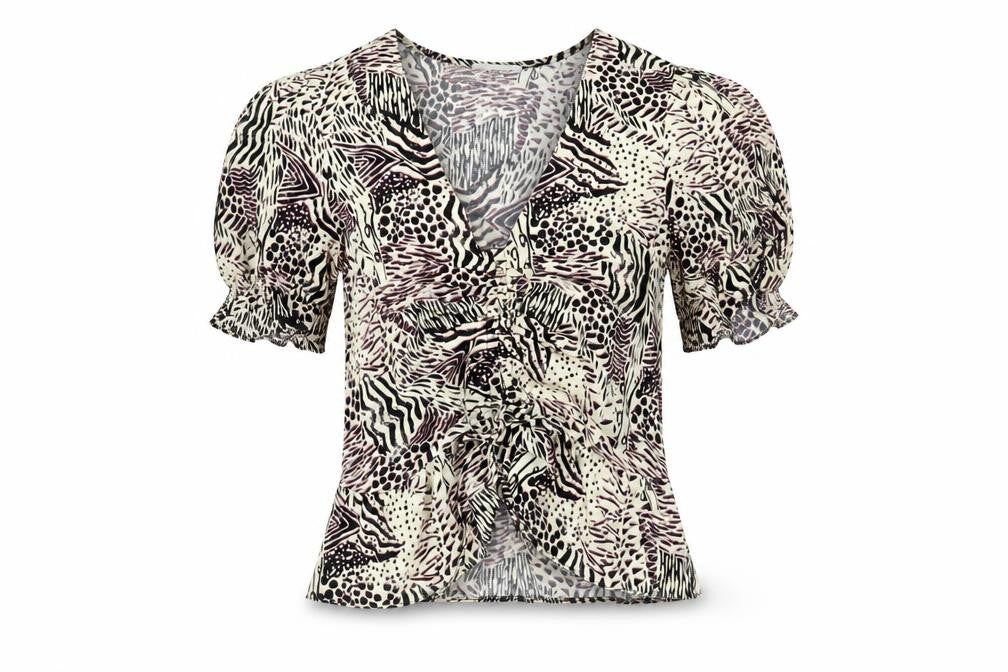 Womens UK Size 8 Topshop Multicoloured Basic Blouse