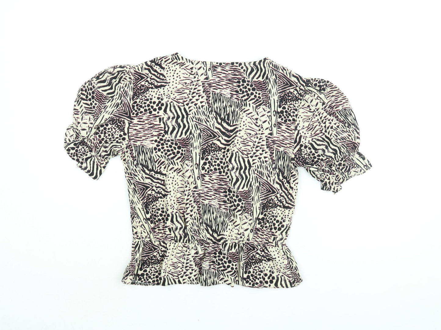 Womens UK Size 8 Topshop Multicoloured Basic Blouse