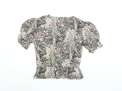 Womens UK Size 8 Topshop Multicoloured Basic Blouse