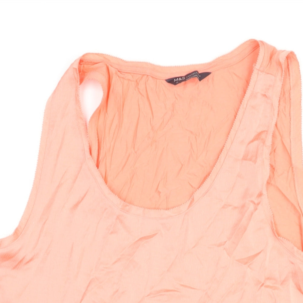 Womens UK Size 12 Marks and Spencer Pink Camisole Blouse