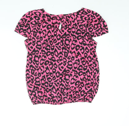 Womens UK Size 14 River Island Pink Basic Blouse