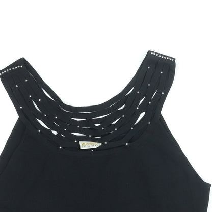 Womens UK Size M Roman Black Vest Jumper