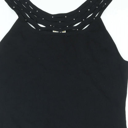 Womens UK Size M Roman Black Vest Jumper