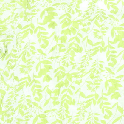 Klass Womens Green Floral Viscose A-Line Size XL Round Neck Pullover