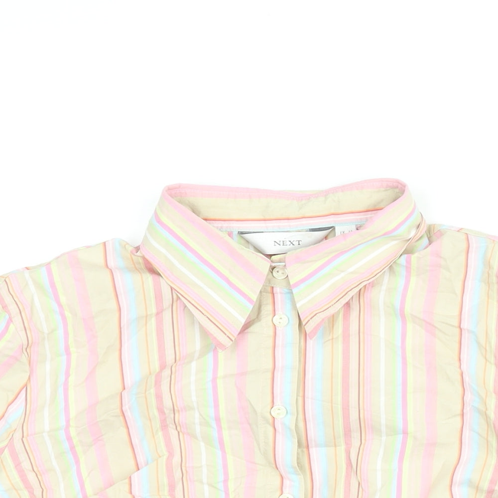 Womens UK Size 18 NEXT Multicoloured Basic Button-Up