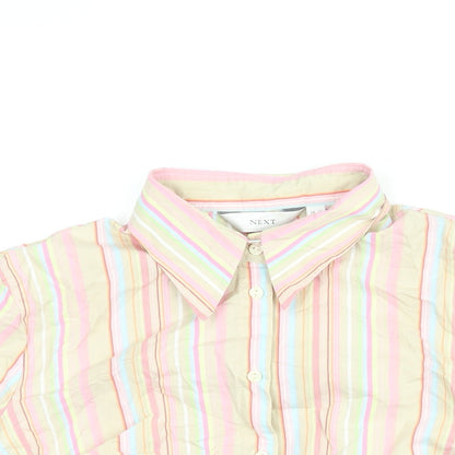 Womens UK Size 18 NEXT Multicoloured Basic Button-Up