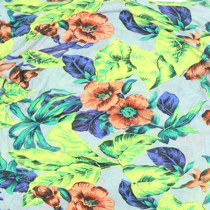 French Connection Womens Multicoloured Floral Polyester Basic Blouse Size M Boat Neck