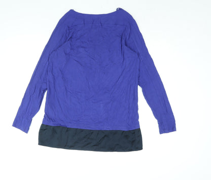 Womens UK Size 14 Marks and Blue Basic Blouse