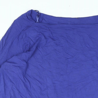 Womens UK Size 14 Marks and Blue Basic Blouse