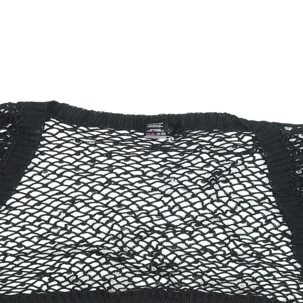 Womens UK Size M NEXT Black Shrug Jumper