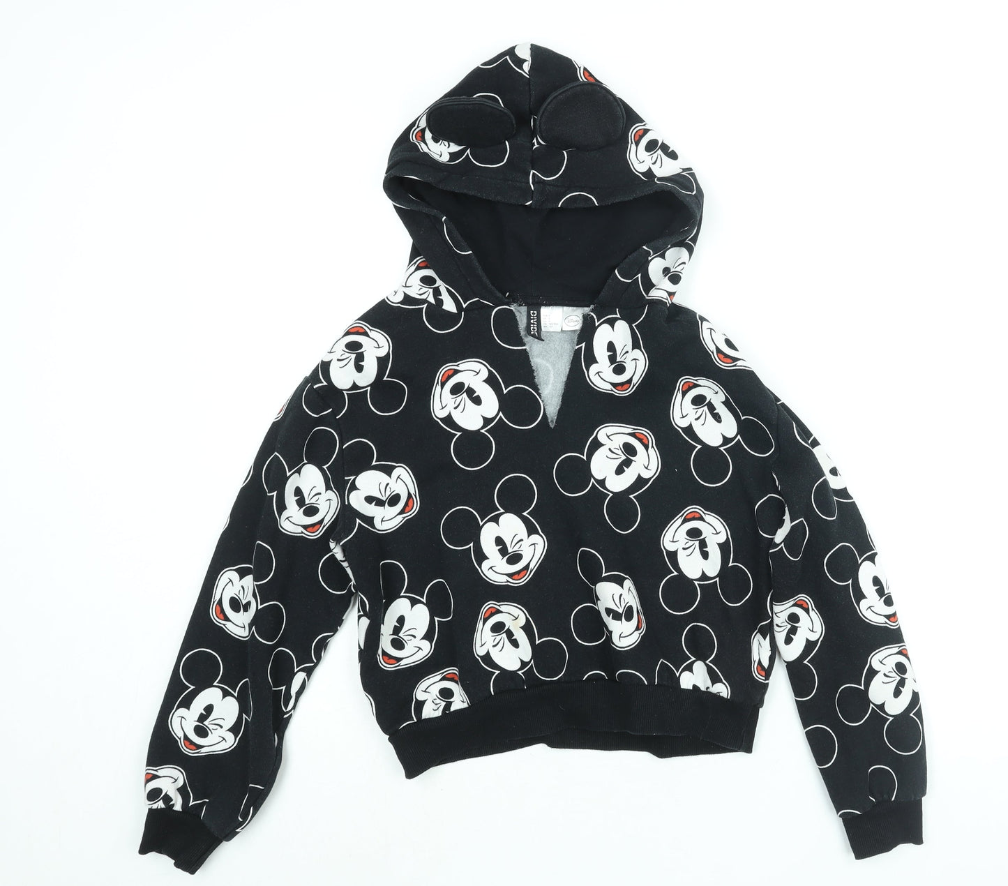 Womens UK Size S Divided by H&M Black Pullover Hoodie