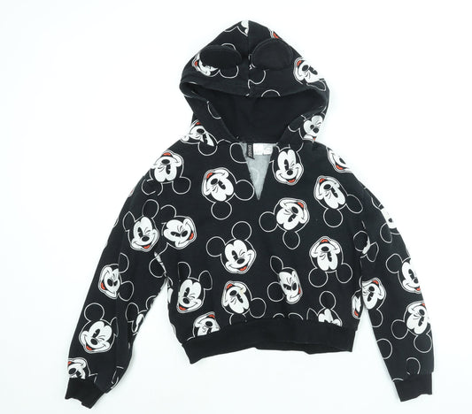 Womens UK Size S Divided by H&M Black Pullover Hoodie