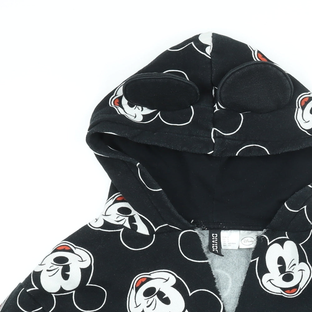 Womens UK Size S Divided by H&M Black Pullover Hoodie
