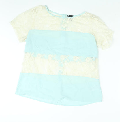 Womens UK Size L FOREVER 21 Blue Basic Blouse