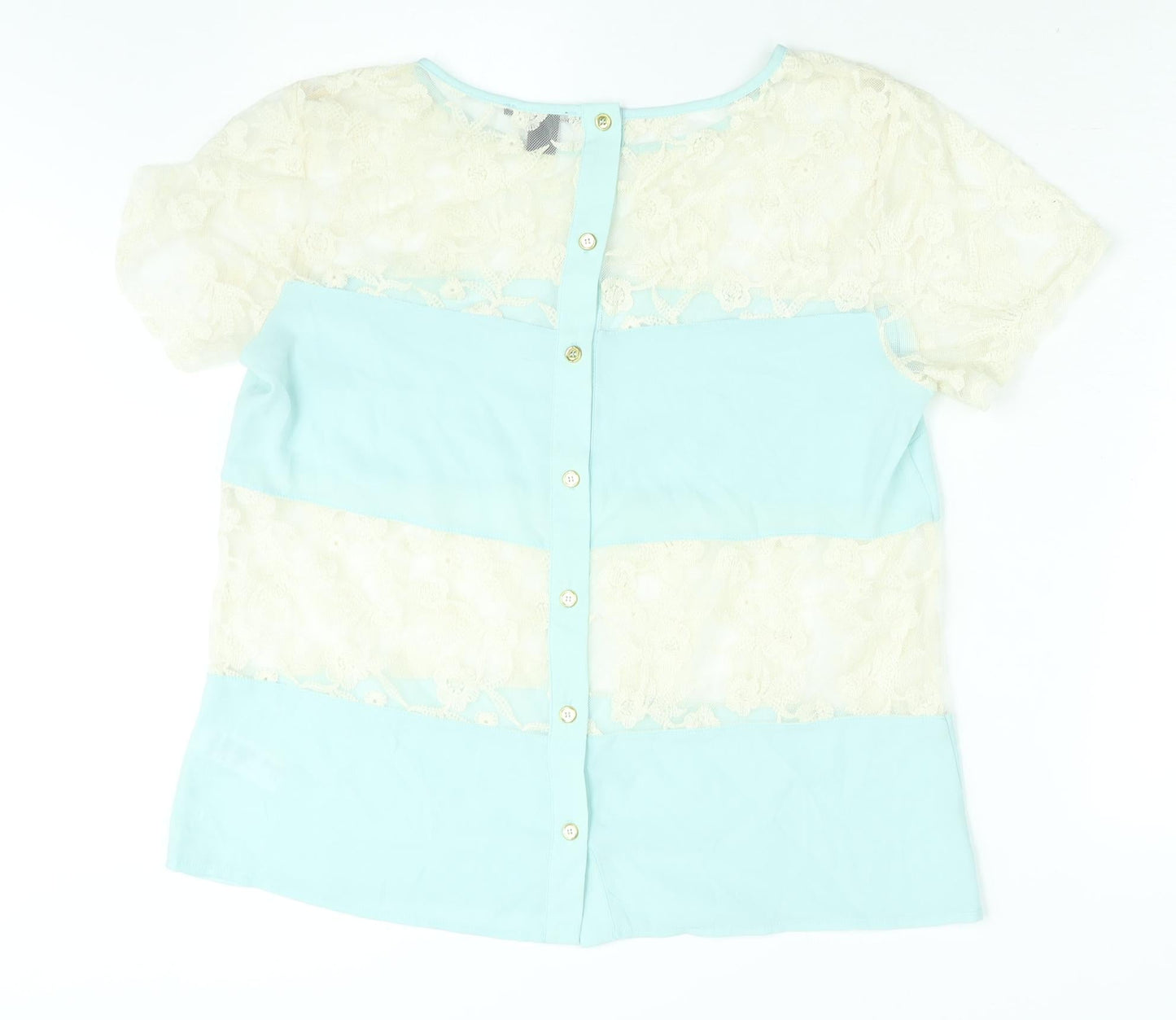 Womens UK Size L FOREVER 21 Blue Basic Blouse
