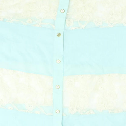 Womens UK Size L FOREVER 21 Blue Basic Blouse