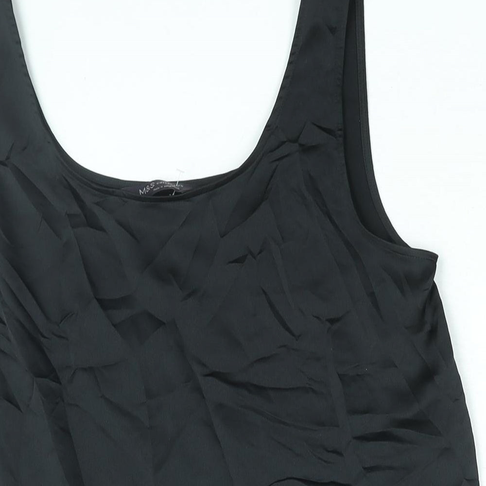 Womens UK Size 10 Marks and Spencer Black Camisole Blouse