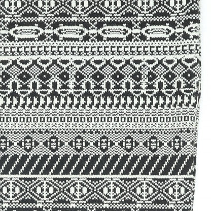 The Sting Womens Black Fair Isle Cotton Bandage Skirt Size S