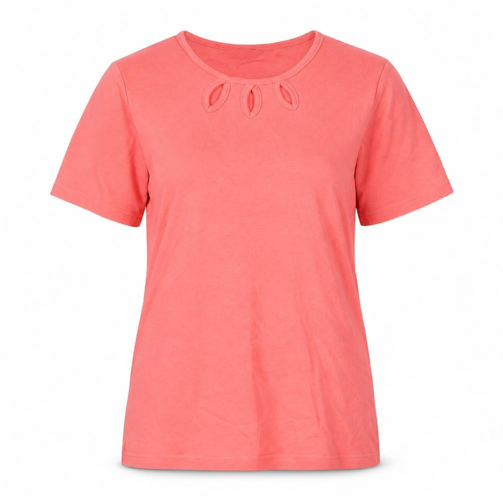 Womens UK Size S EWM Pink Basic T-Shirt