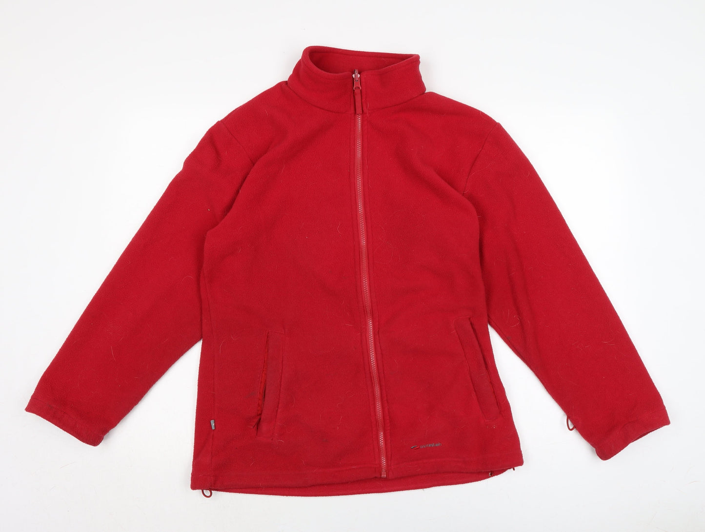 Womens UK Size 12 Mountain Life Red Full Zip Jumper