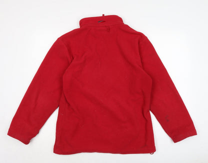 Womens UK Size 12 Mountain Life Red Full Zip Jumper