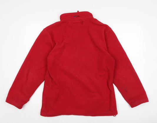 Womens UK Size 12 Mountain Life Red Full Zip Jumper
