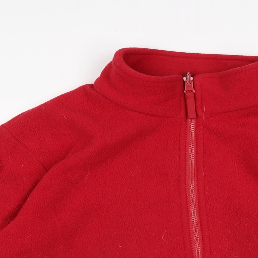 Womens UK Size 12 Mountain Life Red Full Zip Jumper
