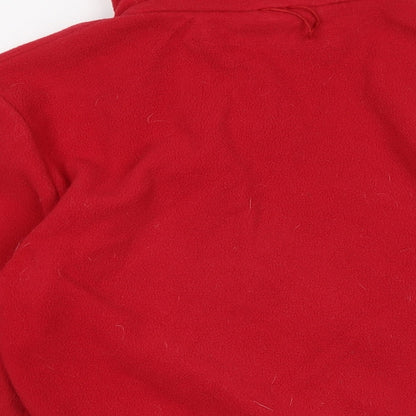 Womens UK Size 12 Mountain Life Red Full Zip Jumper