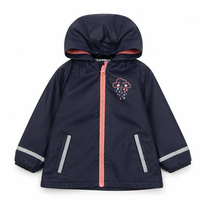Lupilo Girls Blue Rain Coat Coat Size 18-24 Months Zip