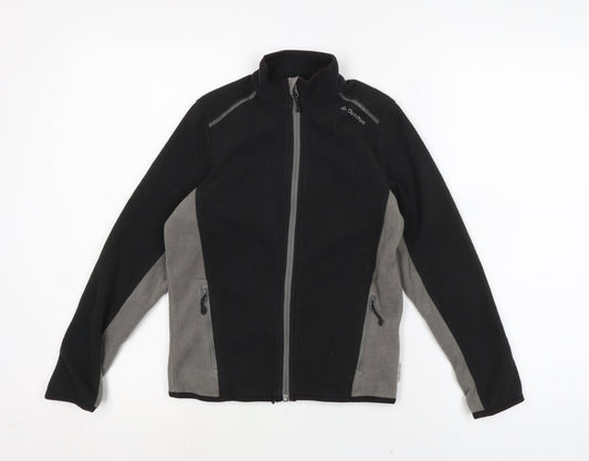 Quechua Boys Black Mock Neck Polyester Full Zip Jumper Size 10 Years Zip