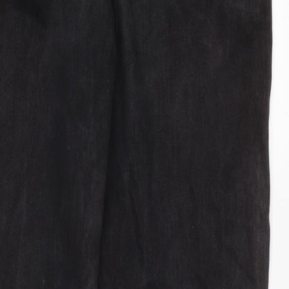 Custom Company Mens Grey Cotton Straight Jeans Size 26 in L28 in Regular Zip