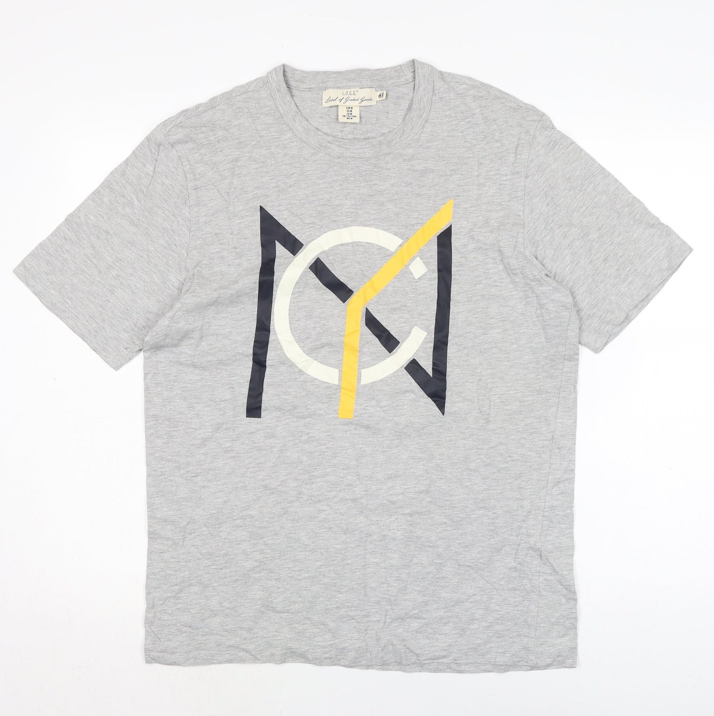 Mens UK Size M H&M Grey  T-Shirt
