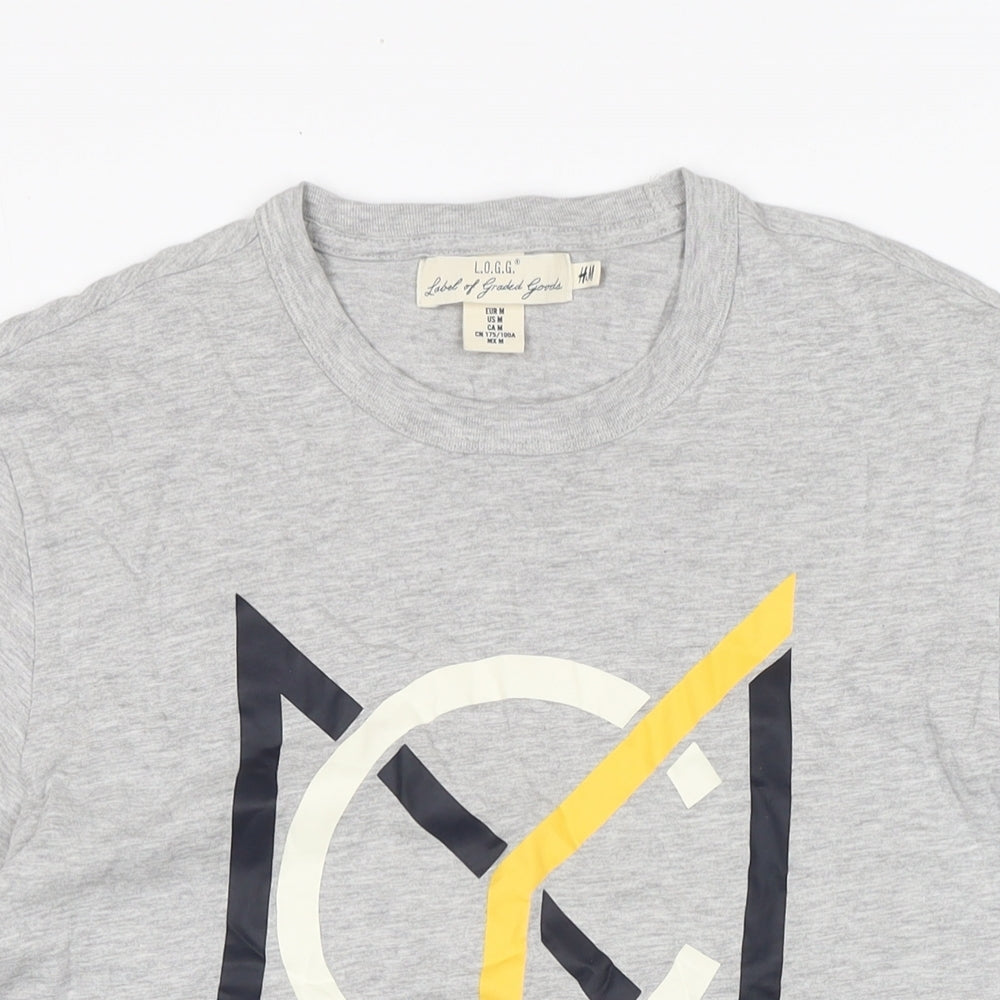 Mens UK Size M H&M Grey  T-Shirt