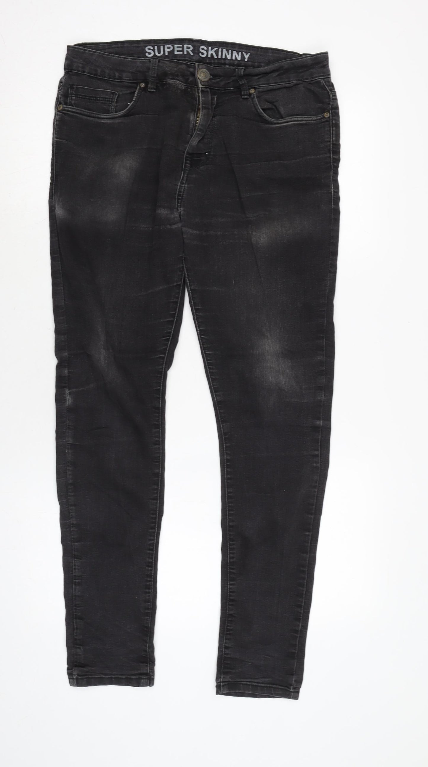 Mens UK Size 30 in Peacocks Regular Fit Tapered Blue Jeans
