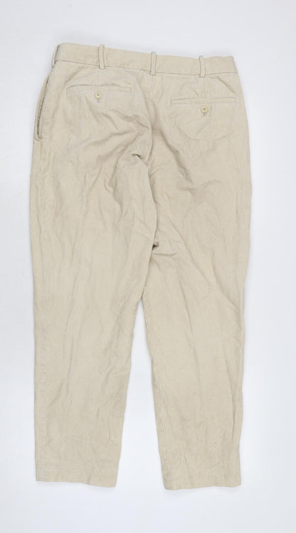 Mens UK Size 30 in Uniqlo Regular Fit  Ivory Trousers