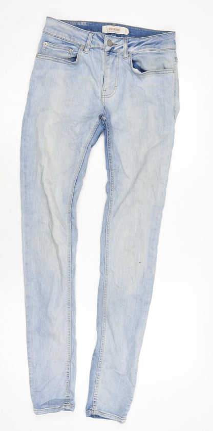 Mens UK Size 26 in Topman Regular Fit Skinny Blue Jeans