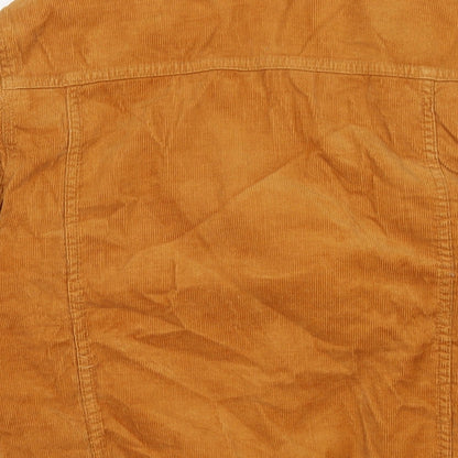 Mens UK Size S Topman Brown Biker Coat