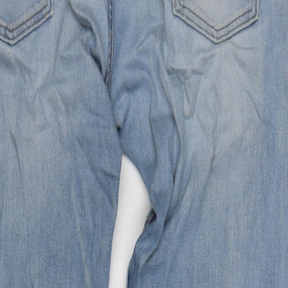 Levi's Mens Blue Cotton Straight Jeans Size 36 in L30 in Regular Zip