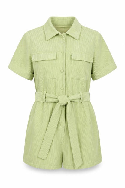 Womens UK Size 4 PRETTYLITTLETHING One-Piece Green Playsuit