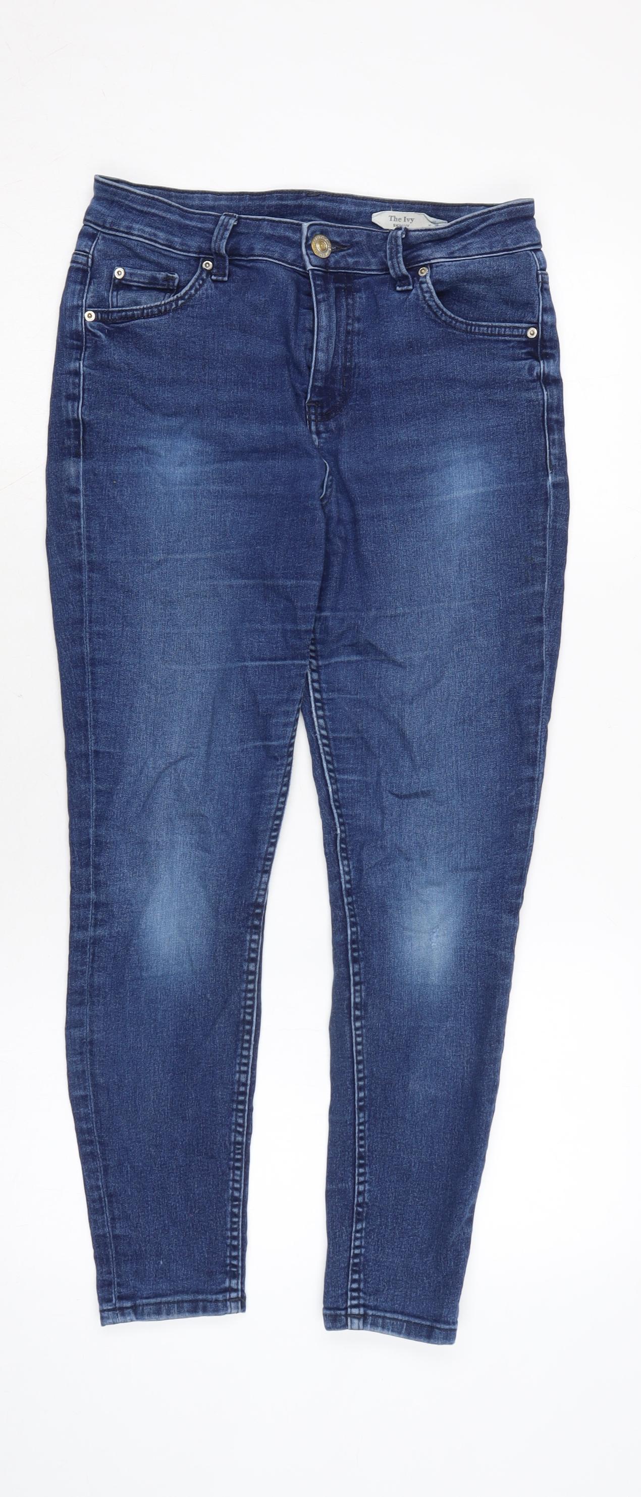Womens UK Size 10 Marks and Spencer Regular Fit Skinny Blue Jeans