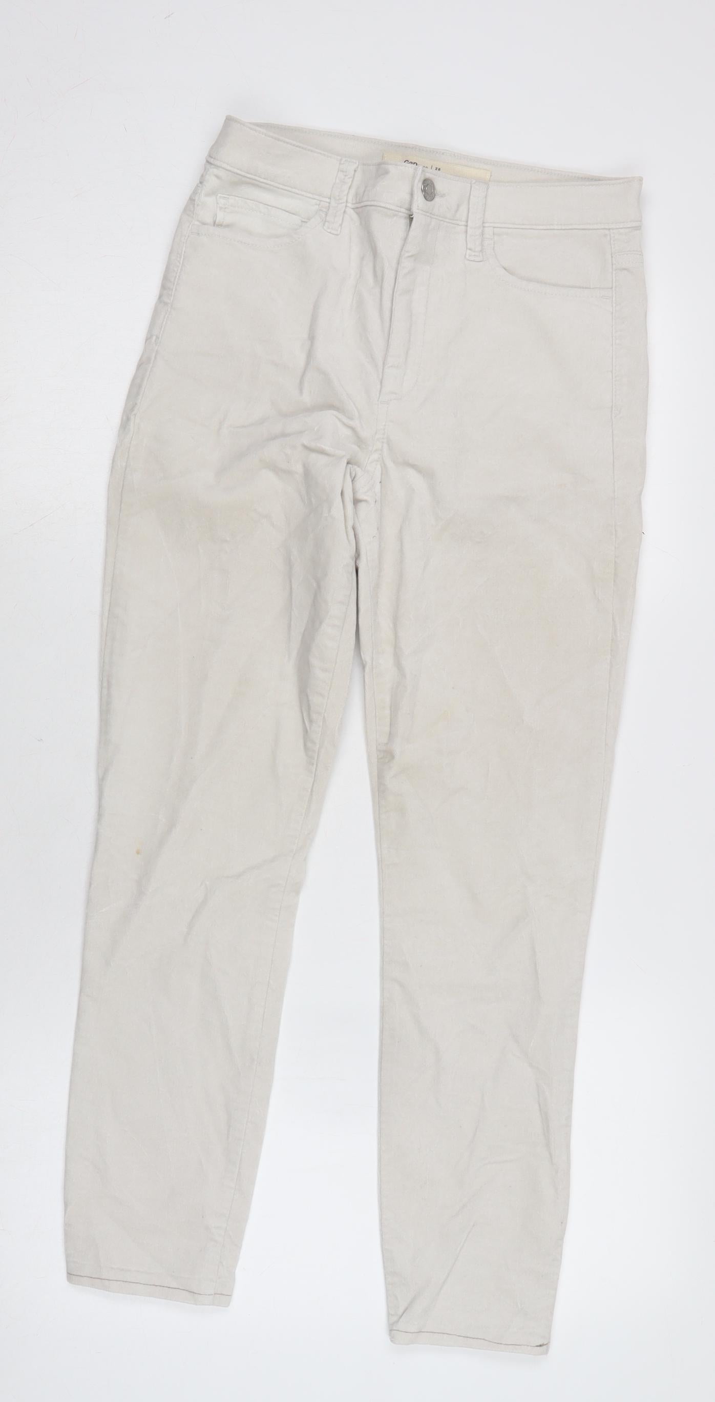 Womens UK Size 8 Gap Regular Fit  Ivory Trousers
